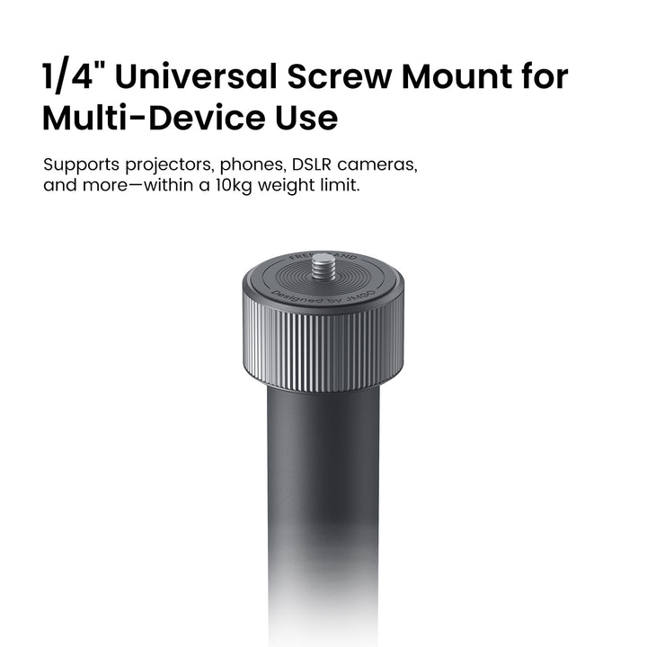1/4" Universal Screw Mount for multi-device use on a white background