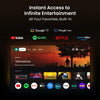 Streaming platform interface with various app icons on a dark 
