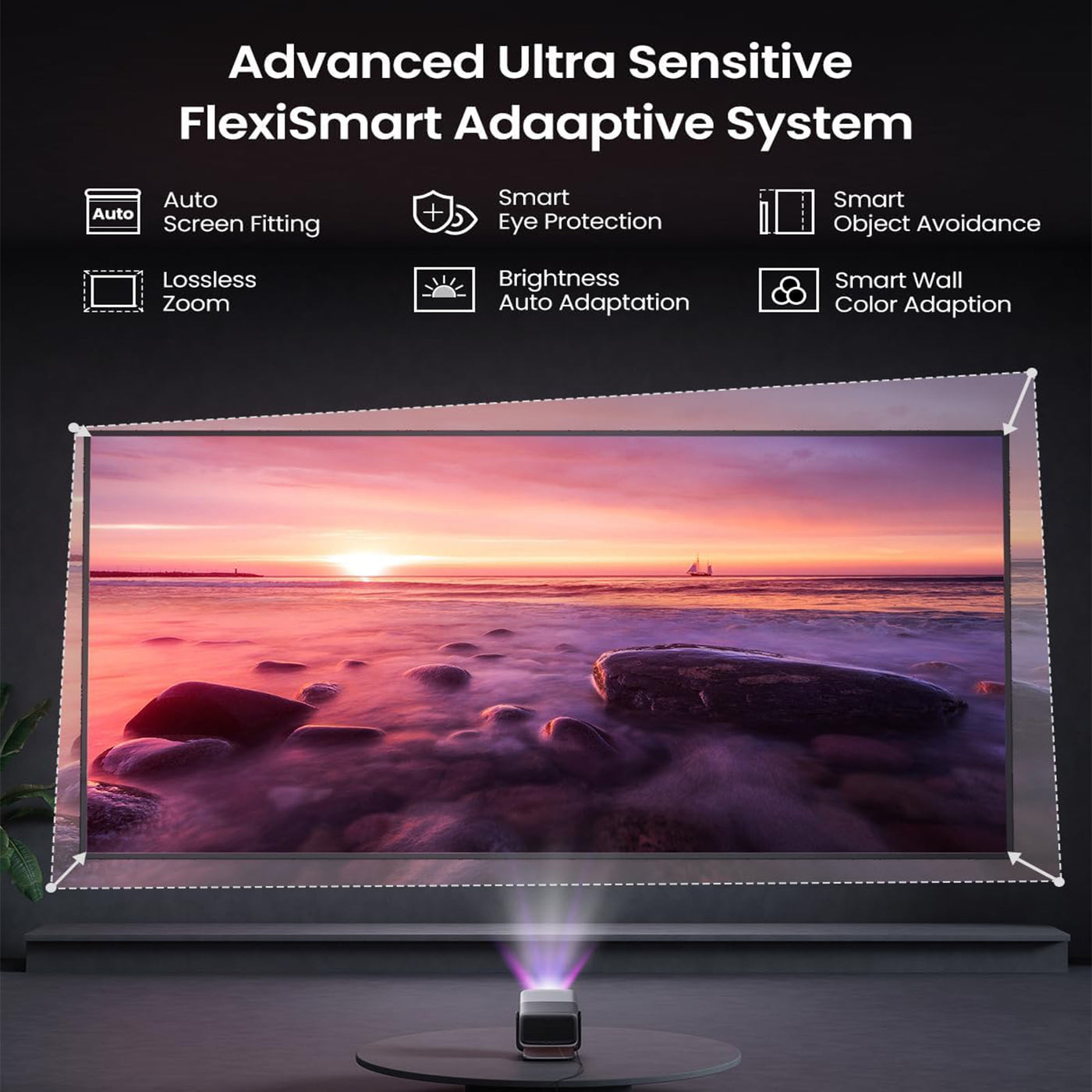 JMGO N1S Ultimate 4K Gimbal Triple Laser Projector with Auto Adaptation